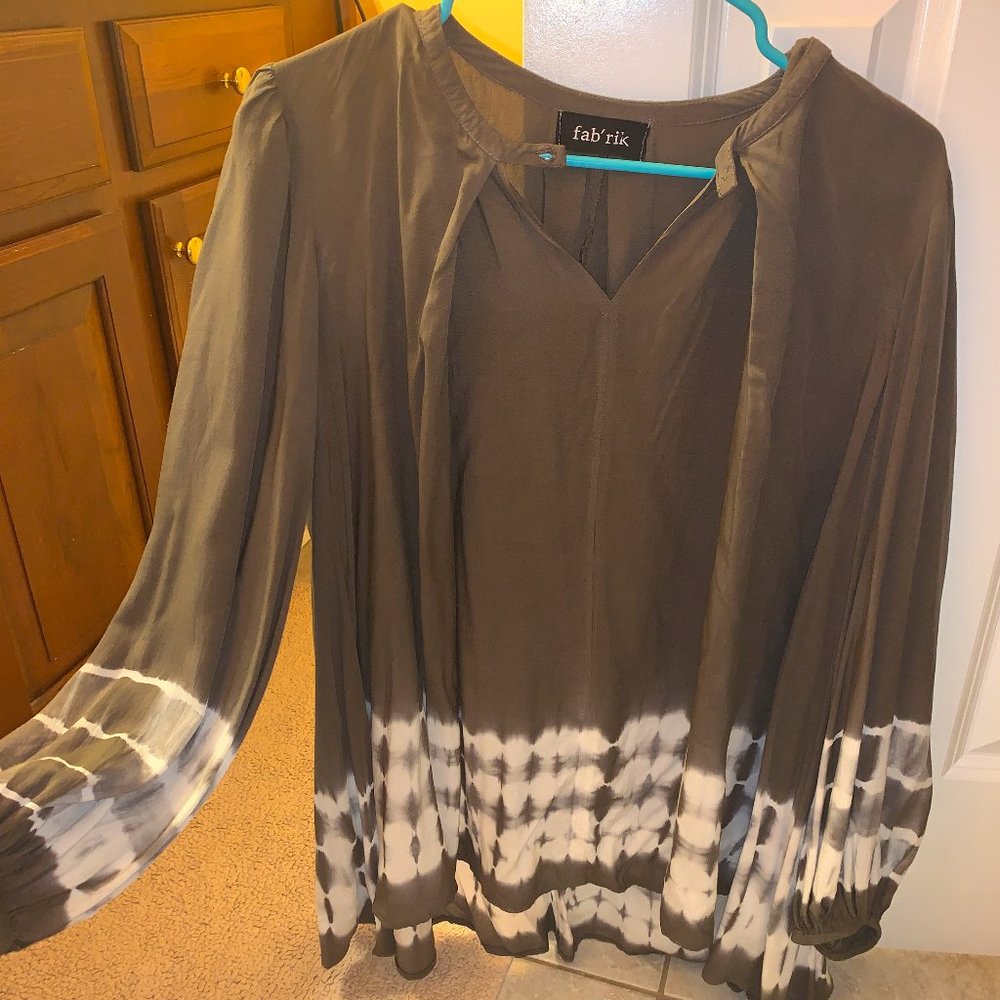 Fabrik Tye Dye Long Sleeve Flowy Top